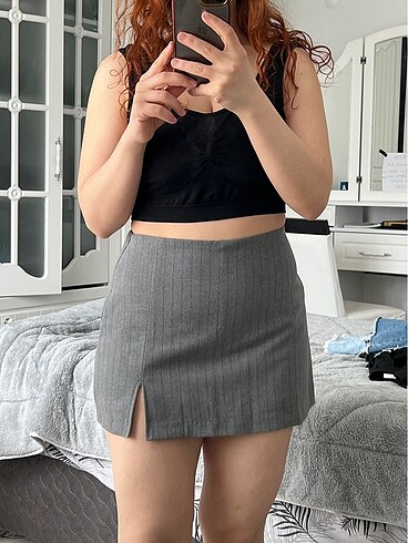 Stradivarius Yırtmaçlı Şort Etek
