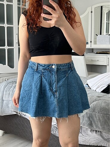 Trendyol Denim Şort Etek