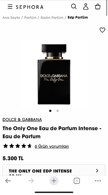 Dolce & Gabbana The only one intense parfüm 100ml