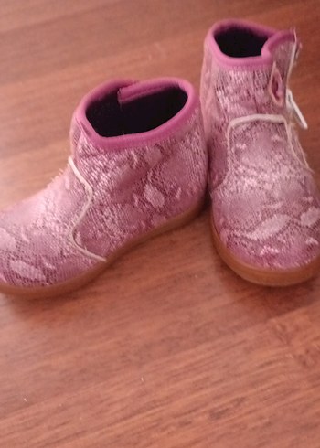 Kız Çocuk Pembe Yılan Desenli Bot - Görsel 2