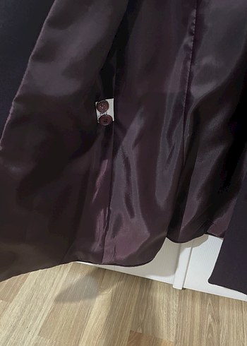 Düğmeli mürdüm Kadın Blazer Ceket - Görsel 5