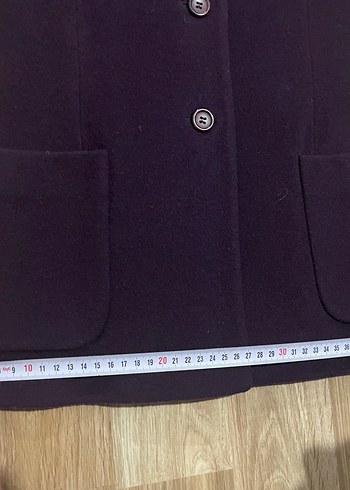 Düğmeli mürdüm Kadın Blazer Ceket - Görsel 3