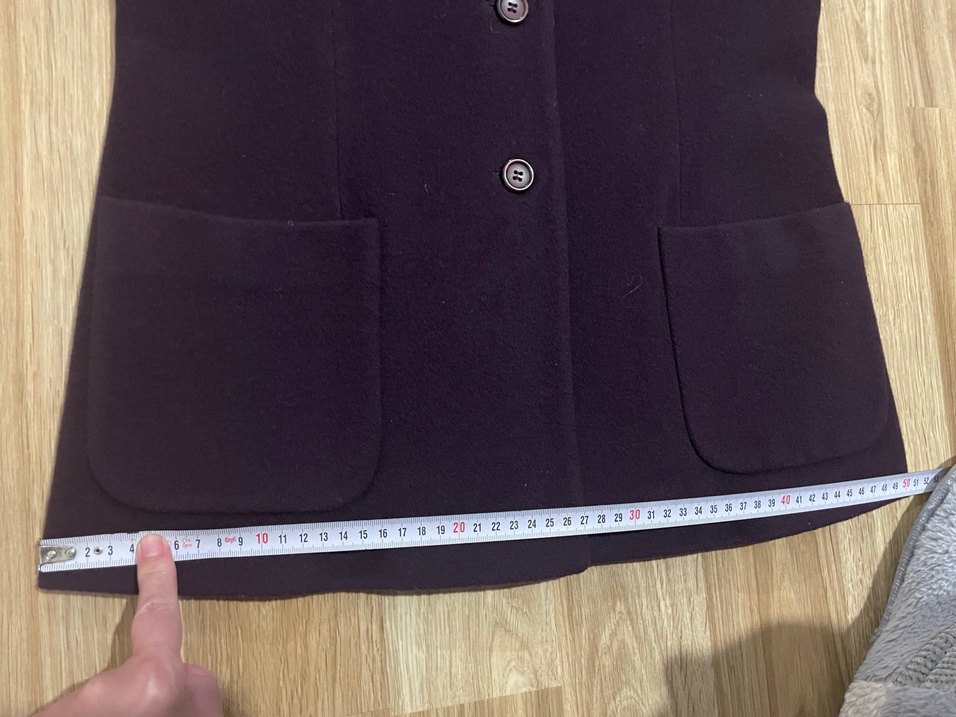 Düğmeli mürdüm Kadın Blazer Ceket - Görsel 3