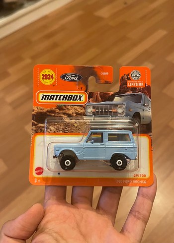 Matchbox 1970 Ford Bronco Turkuaz Oyuncak Araba mini