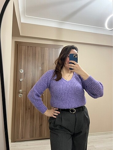 s Beden mor Renk Mango kazak