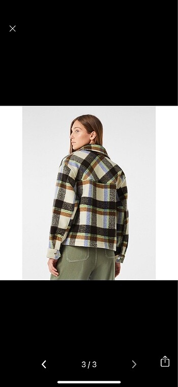 s Beden Bershka oversize renkli biker ceket