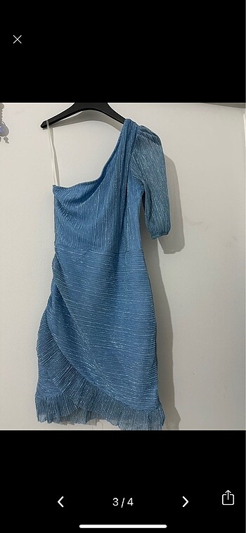 s Beden Drape detaylı ışıltı elbise trendyolmilla