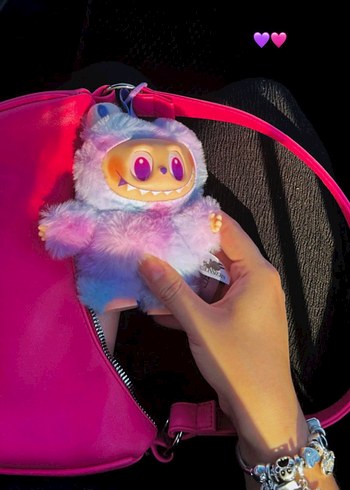 Labubu Pembe/mor renkli Peluş Oyuncak