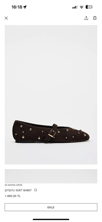 ZARA SÜET BABET