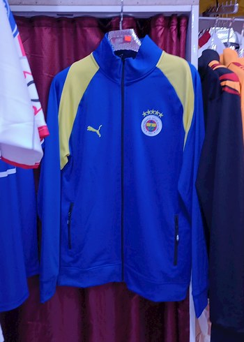 fenerbahçe Mavi Fermuarlı Erkek Sweatshirt