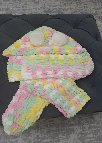 RENGARENK ŞAPKALI ATKI ,BALAKLAVA - Görsel 6