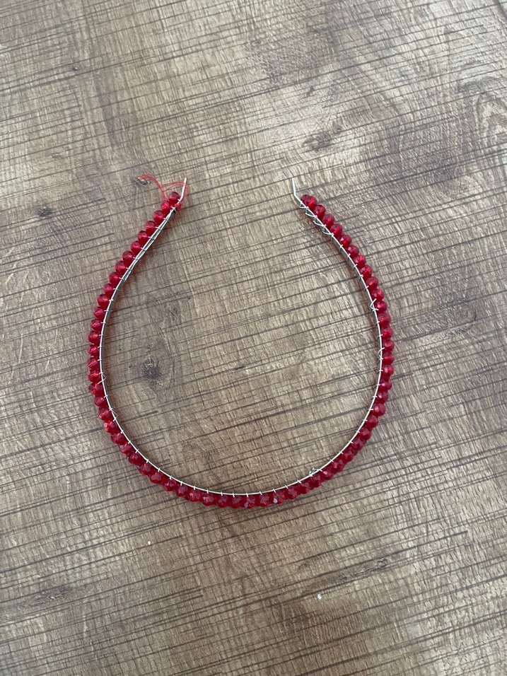 Boncuklu Saç Aksesuarı. Gelin tacı - Görsel 4