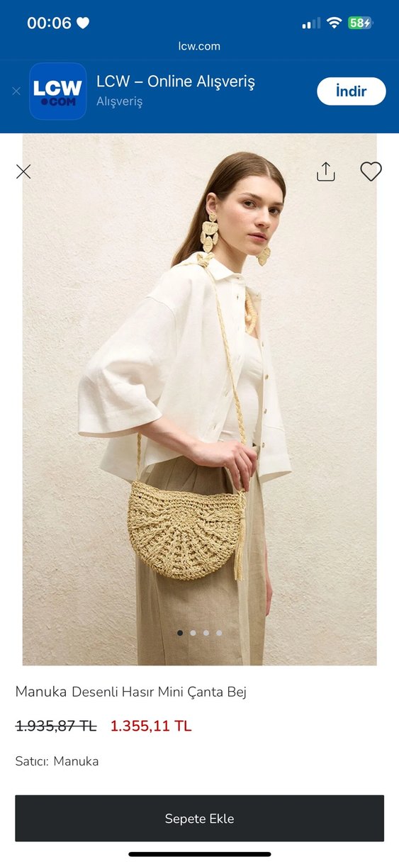 Pudra Pembe Nakışlı Bohem Örgü Kadın Çapraz Çanta - Görsel 5