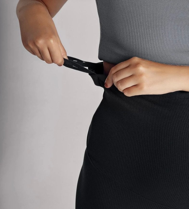 Siyah Yüksek Bel Hamile Taytı - Görsel 2