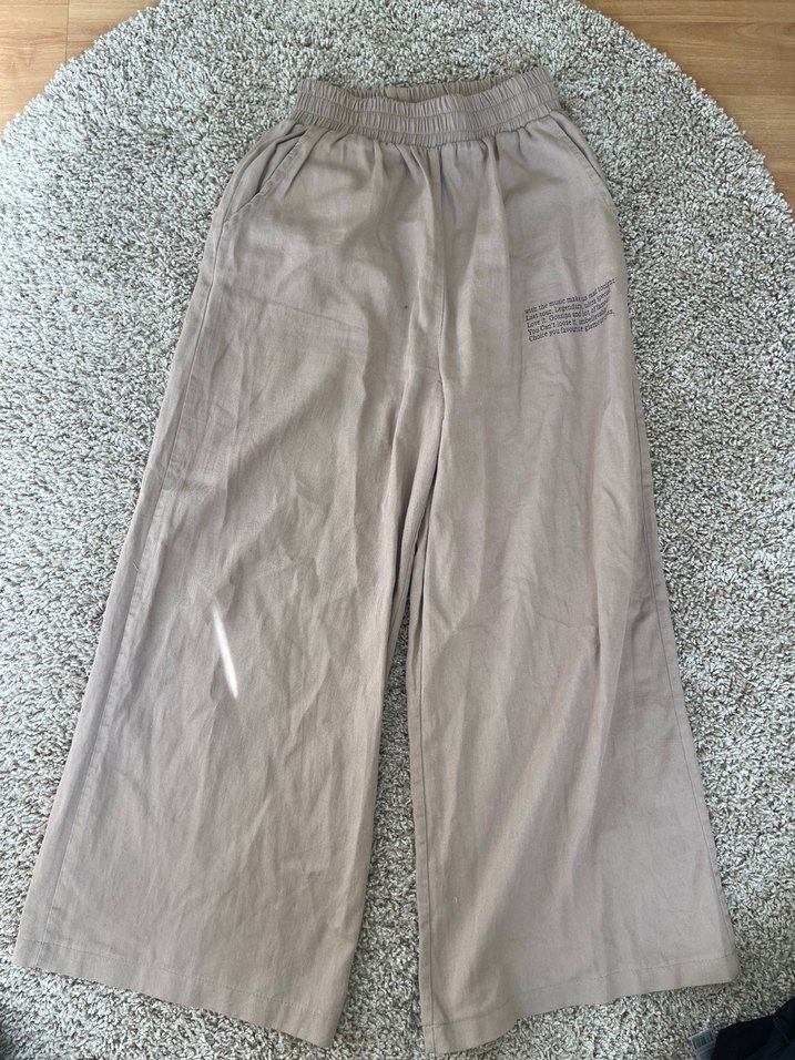 Bej Kadın Rahat Kesim Pantolon - Görsel 3