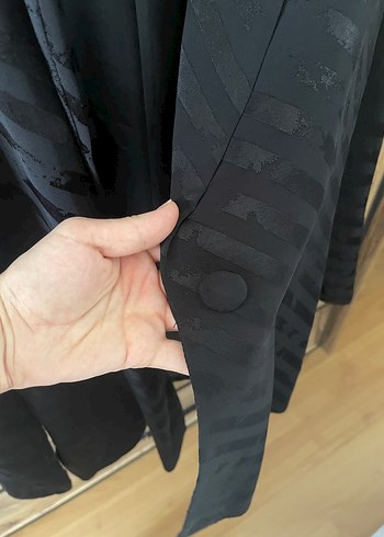 Siyah Kadın Uzun Kollu Ceket - Görsel 3