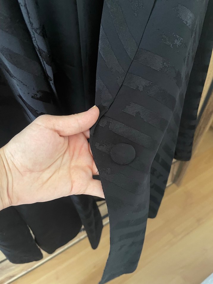 Siyah Kadın Uzun Kollu Ceket - Görsel 3