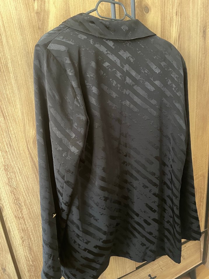 Siyah Kadın Uzun Kollu Ceket - Görsel 2