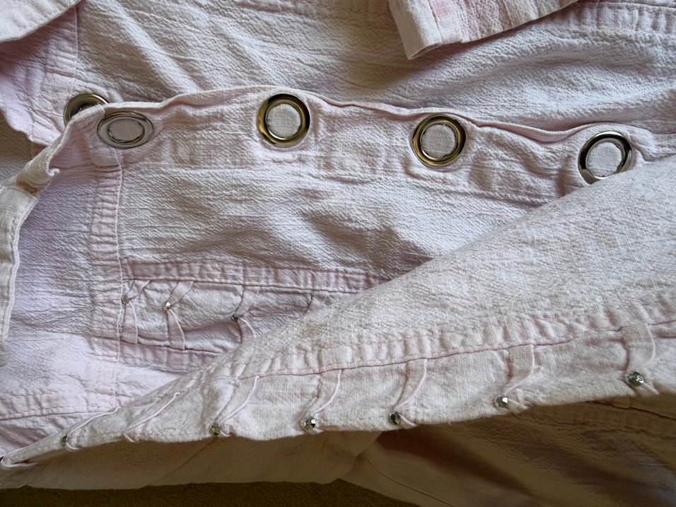 Pembe Nakışlı Keten pamuk çocuk gömlek Bluzu - Görsel 3