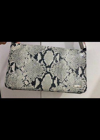 Nine West ninewest Gri Yılan Desenli Deri Kadın Çanta