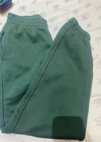 Kadın Koyu Yeşil Rahat Kesim Eşofman Altı - Görsel 4