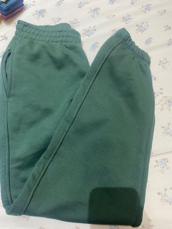 Kadın Koyu Yeşil Rahat Kesim Eşofman Altı - Görsel 4