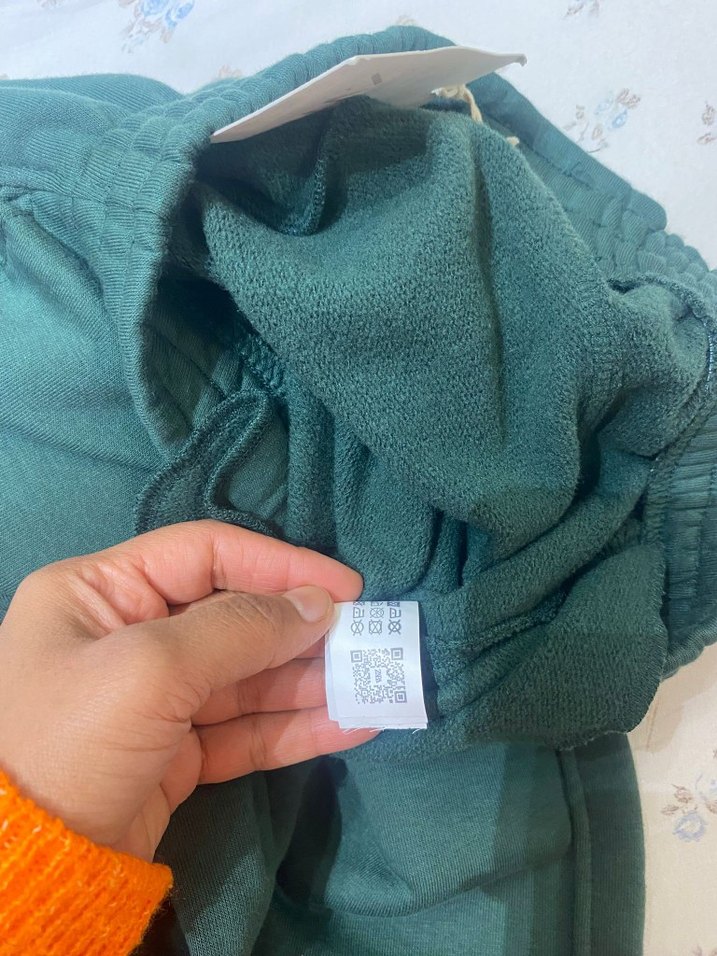 Kadın Koyu Yeşil Rahat Kesim Eşofman Altı - Görsel 5