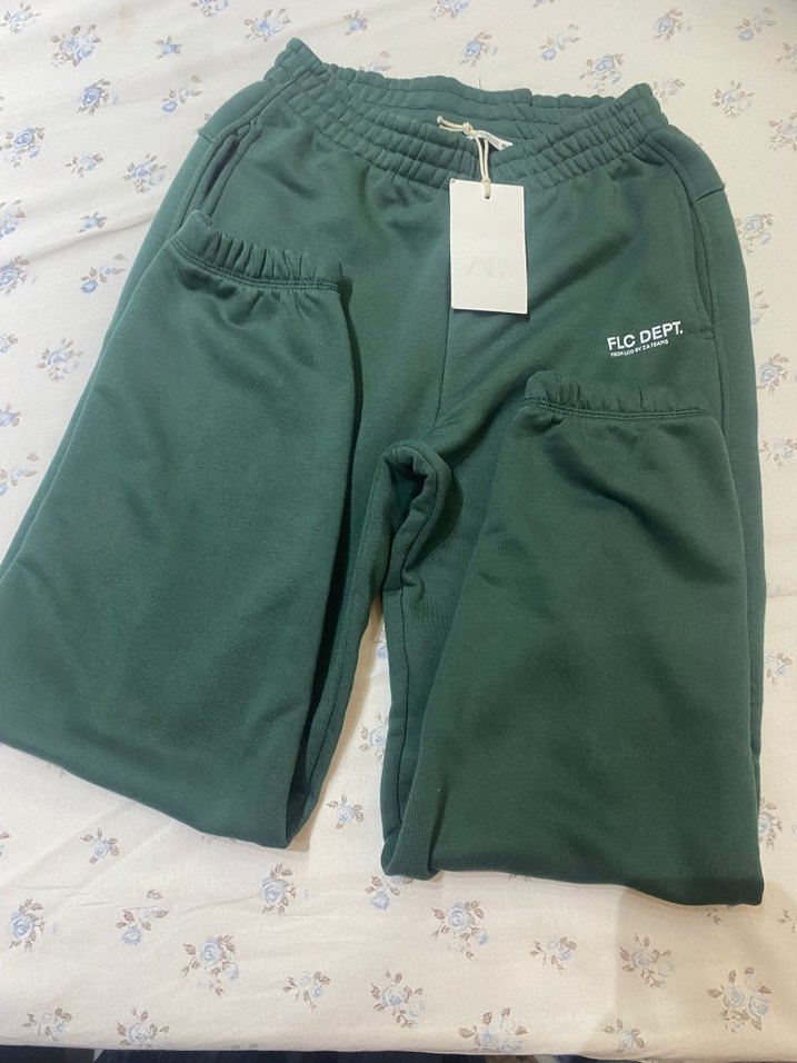 Kadın Koyu Yeşil Rahat Kesim Eşofman Altı - Görsel 2