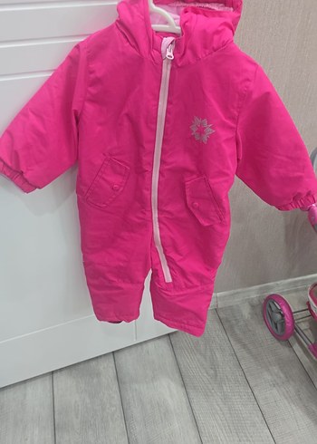 Renkli Pembemsi Kız Bebek Kar Tulumu - Görsel 5