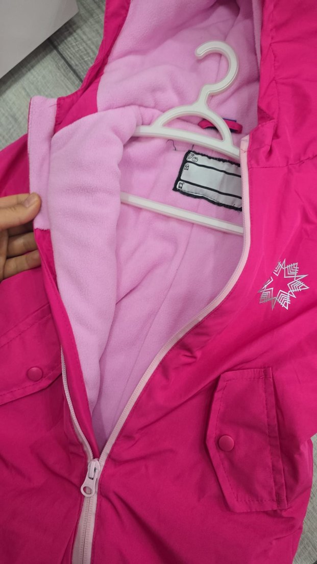 Renkli Pembemsi Kız Bebek Kar Tulumu - Görsel 4