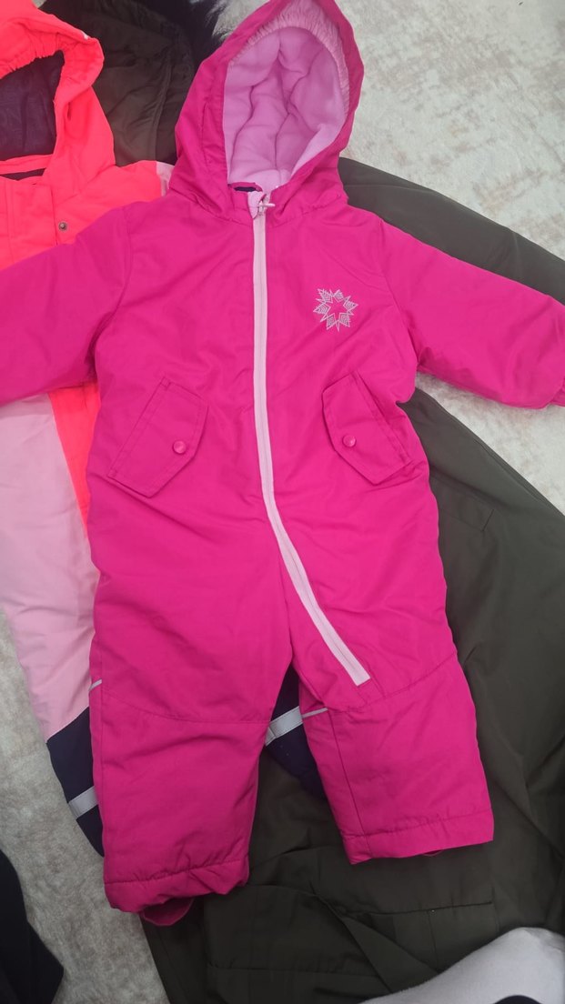 Kız Bebek Pembe Kapüşonlu Kayak Tulumu - Görsel 4