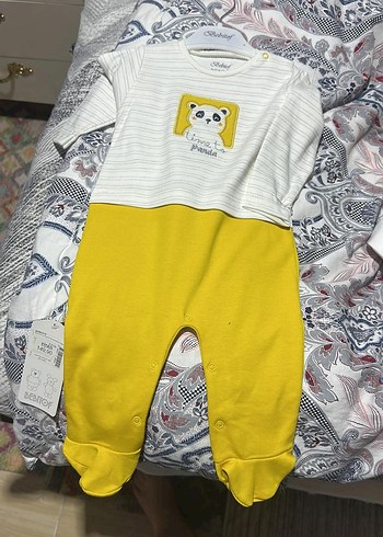 Mavi Erkek Bebek Tulum, Uzun Kollu, Örgü Detaylı - Görsel 4