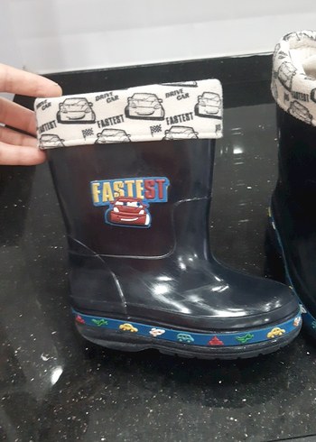 Mavi Baskılı Erkek Çocuk Lastik Bot - Görsel 2