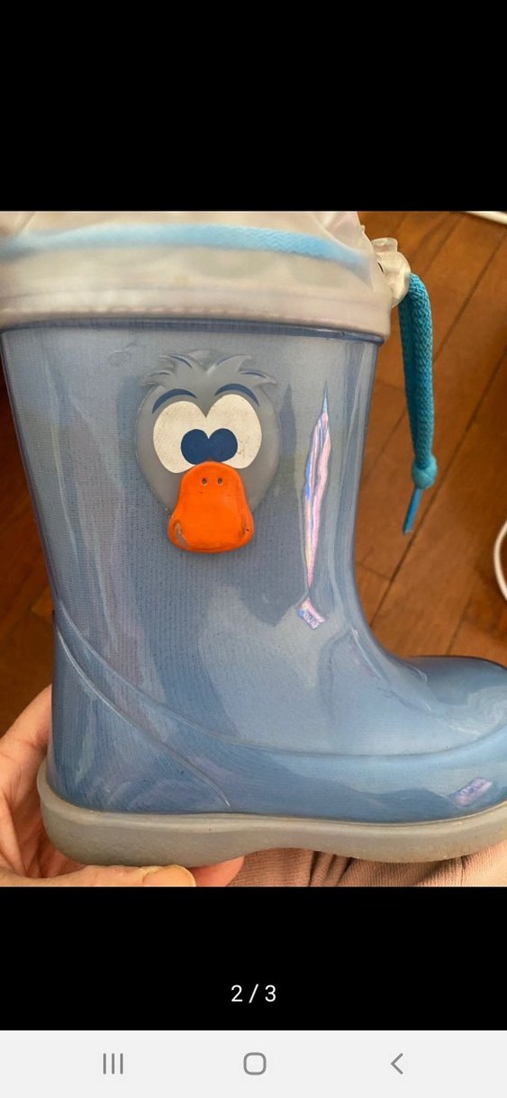 Mavi Çocuk Lastik Botlar Bağcıklı - Görsel 2