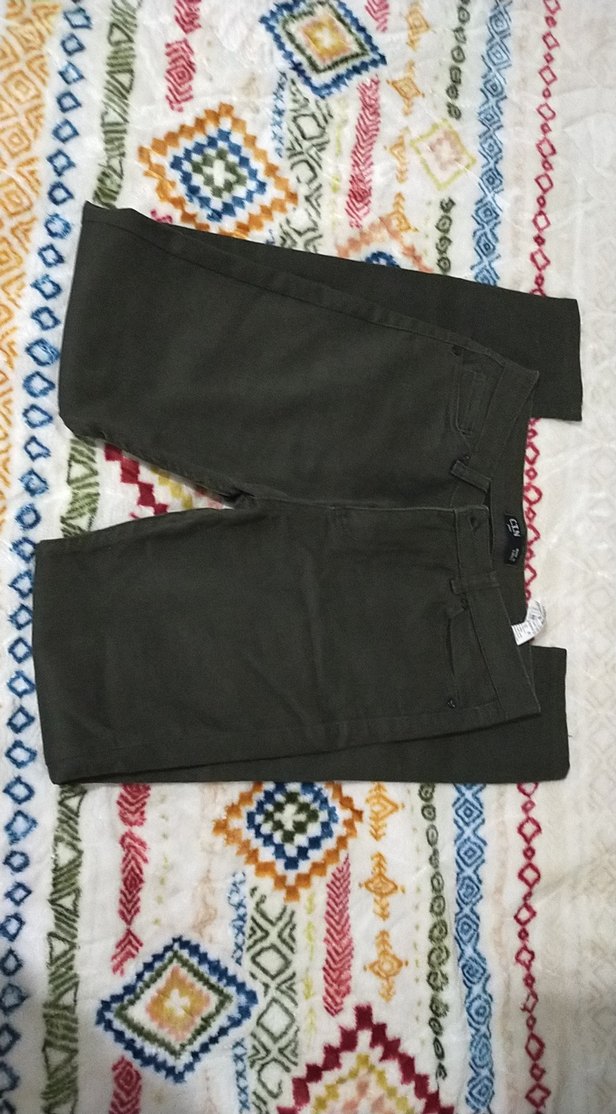 Yüksek Bel Haki Dar Pantolon - Görsel 4