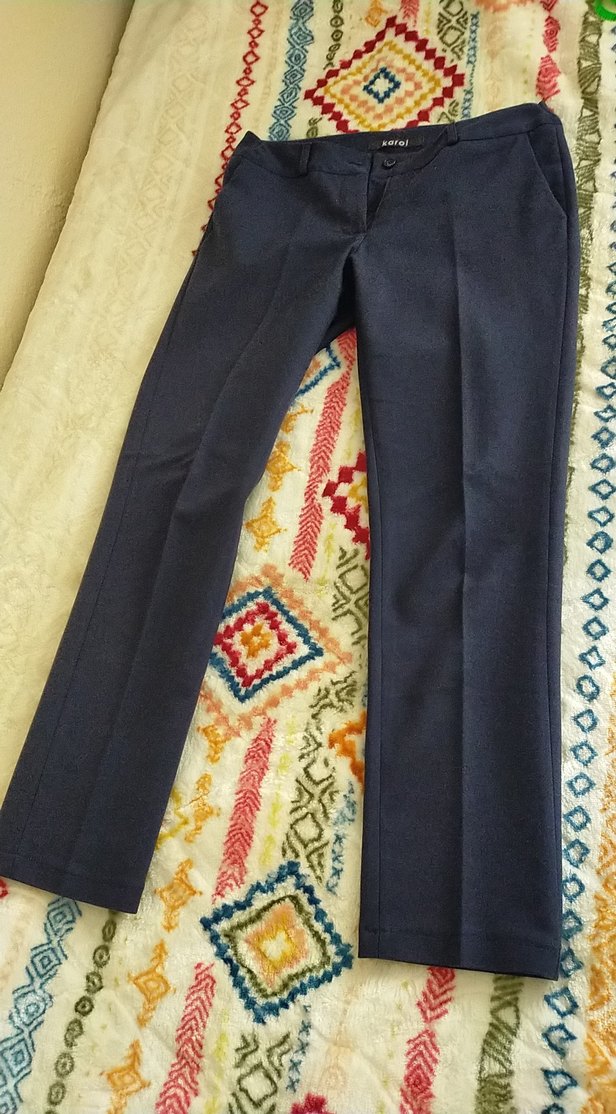 Kadın Lacivert Kumaş Pantolon - Görsel 4