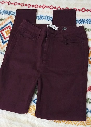 Bordo Kadın Pantolon - Görsel 3