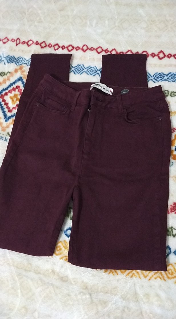 Bordo Kadın Pantolon - Görsel 3