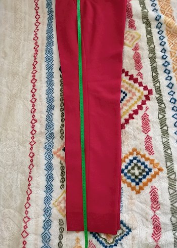 Kırmızı Kadın Kumaş Pantolon - Görsel 2