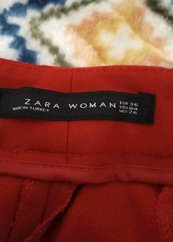 Kırmızı Kadın Kumaş Pantolon - Görsel 5