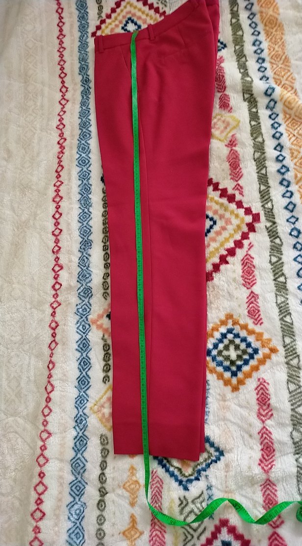 Kırmızı Kadın Kumaş Pantolon - Görsel 2