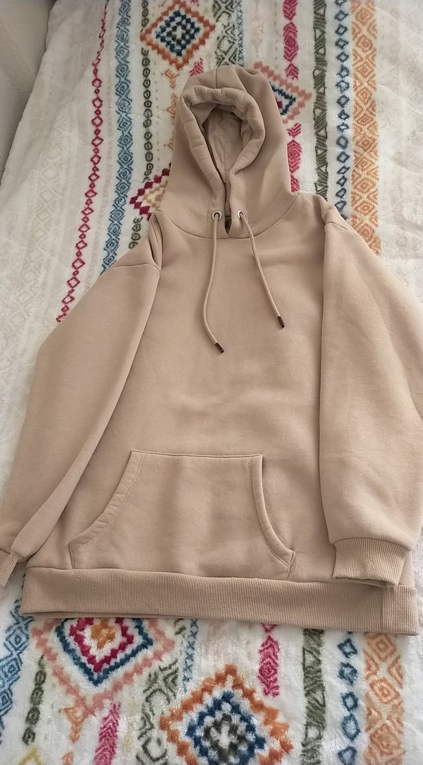 Bej Kadın Oversize Sweatshirt - Görsel 3