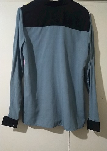 Uzun Kollu, Düğmeli Renkli Desenli Kadın Gömlek - Görsel 4