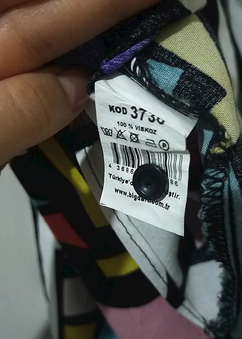 Renkli Desenli Uzun Kollu Kadın Gömlek - Görsel 4