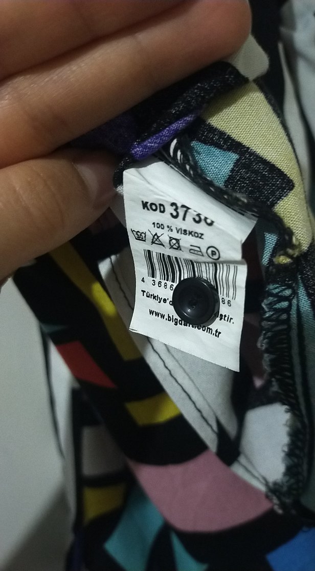 Renkli Desenli Uzun Kollu Kadın Gömlek - Görsel 4