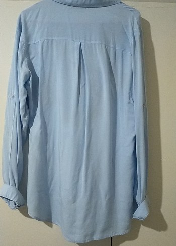 Nakışlı Mavi Bohem Uzun Kollu Gömlek - Görsel 3