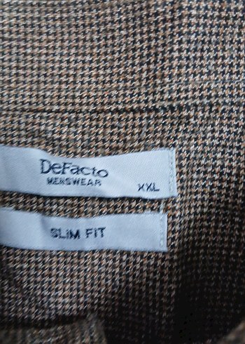 Bej Erkek Keten Gömlek, Uzun Kollu, Düğmeli - Görsel 3