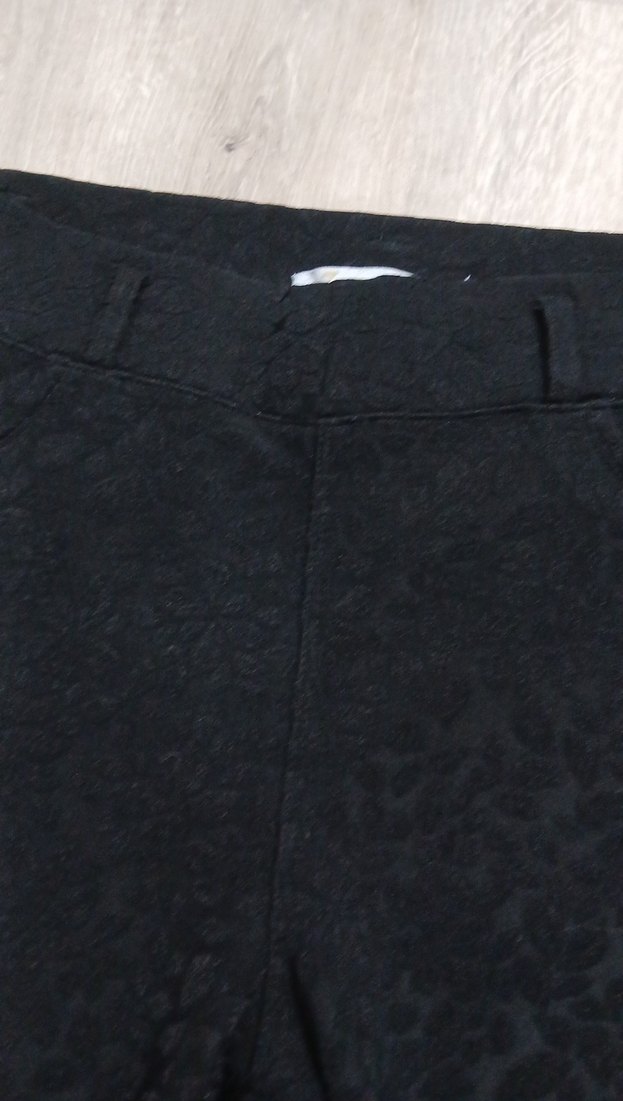 Siyah Kadın Denim Kumaş Pantolon - Görsel 3