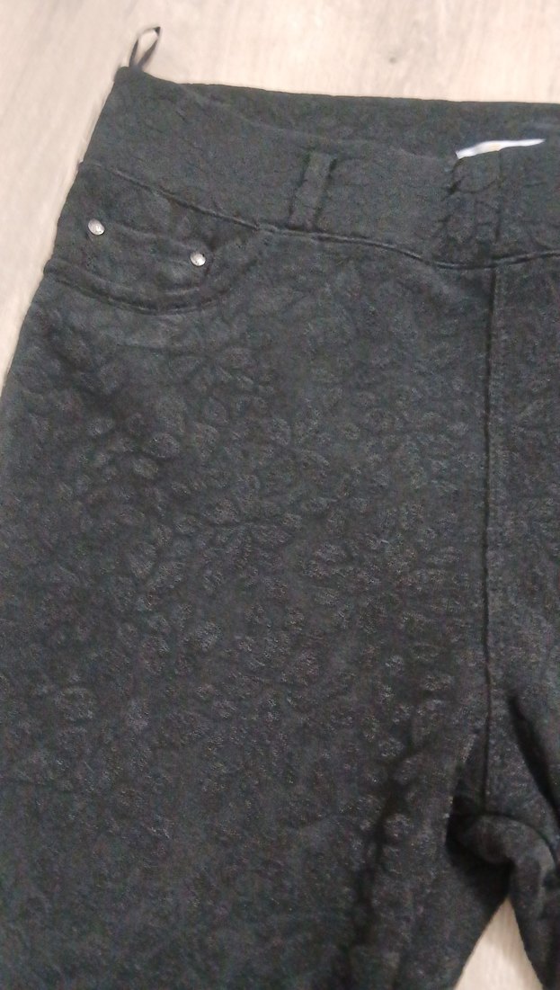 Siyah Kadın Denim Kumaş Pantolon - Görsel 2