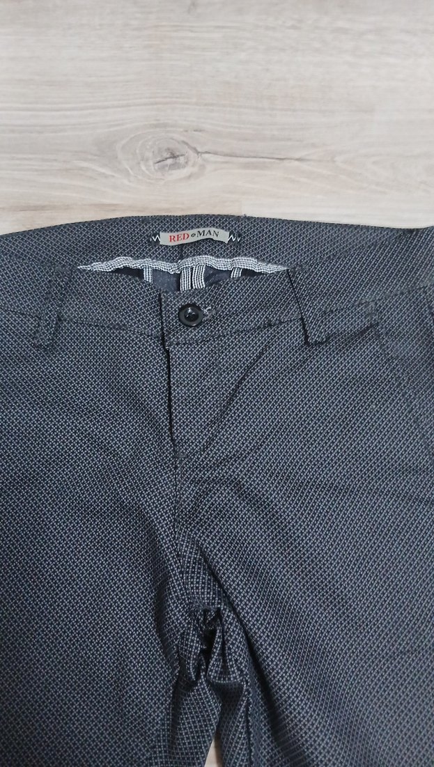 Gri Düğmeli Erkek Denim Pantolon - Görsel 2